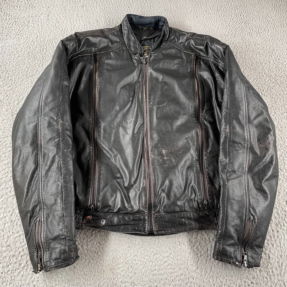 Hein Gericke Echt Leder‎ Leather Motorcycle Jacket With Removable Liner Size 44